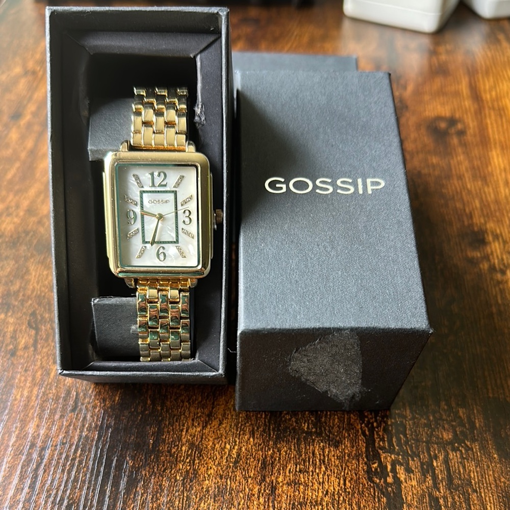 Gossip Two-Tone Rectangular Watch